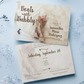 Boots & Bubble Texas Bride in Boots Vrijgezellenfe Kaart