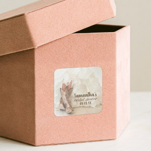 Boots & Bubble Texas Bride in Boots Vrijgezellenfe Vierkante Sticker