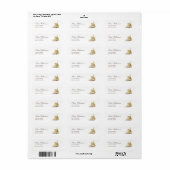 Boots & Bubbles Baby Shower Feest Terug Adres Etiket (Full Sheet)