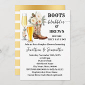 Boots Bubbles & Brews Winter Bridal Shower Kaart (Voorkant / Achterkant)