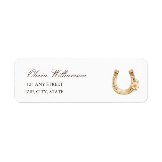 Boots & Bubbles Chic Baby Shower Retouradres Etiket (Voorkant)