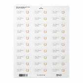 Boots & Bubbles Chic Baby Shower Retouradres Etiket (Full Sheet)