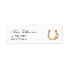 Boots & Bubbles Chic Baby Shower Return Address Etiket