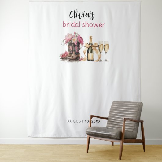 Boots Bubbles Vrijgezellenfeest Achtergrond Fotoca Wandkleed (In situ)