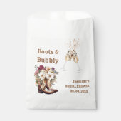 Boots & Bubbly Boho Western Vrijgezellenfeest Part Bedankzakje (Voorkant)