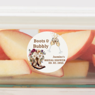 Boots & Bubbly Boho Western Vrijgezellenfeest Part Labels