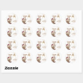 Boots & Bubbly Boho Western Vrijgezellenfeest Part Ronde Sticker (Vel)