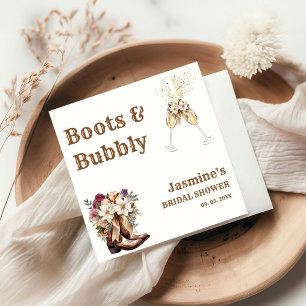 Boots & Bubbly Boho Western Vrijgezellenfeest Part Servet