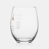 Boots & Bubbly Boho Western Vrijgezellenfeest Part Wijnglas Zonder Voet (Links)