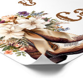 Boots & Bubbly Boho western Vrijgezellenfeest Welk Poster (Hoek)