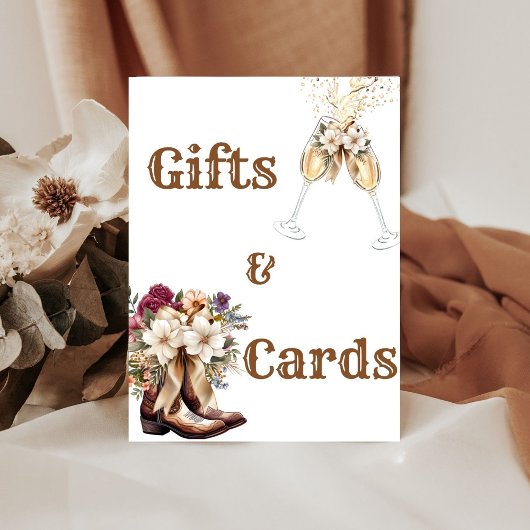 Boots & Bubbly Boho western Vrijgezellenfeest Welk Reclamebord Met Voetstuk