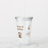 Boots & Bubbly Boho Westerse Bruiloftsfeest Acryl Drinkbeker (Voorkant)