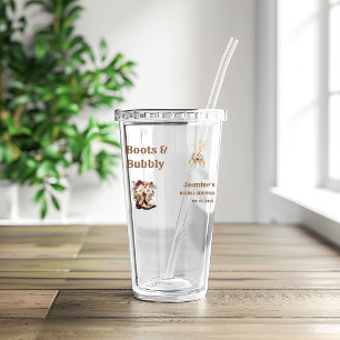 Boots & Bubbly Boho Westerse Bruiloftsfeest Acryl Drinkbeker