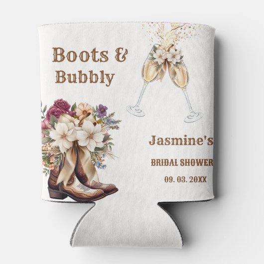 Boots & Bubbly Boho Westerse Bruiloftsfeest Bruids Blikjeskoeler (Achterkant)