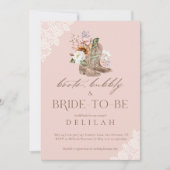 Boots Bubbly & Bride om Western Vrijgezellenfeest  Kaart (Voorkant)