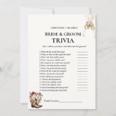 Boots & Bubbly bruid & bruidegom Trivia Game Kaart (Voorkant)