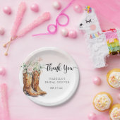 Boots & Bubbly Bruidsfeest  Papieren Bordje (Feest)