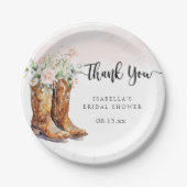 Boots & Bubbly Bruidsfeest  Papieren Bordje (Voorkant)