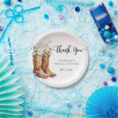 Boots & Bubbly Bruiloftsfeestje  Papieren Bordje (Feest)