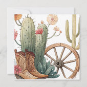 Boots & Bubbly Celebration Verjaardagsfeestje – We Bedankkaart (Achterkant)