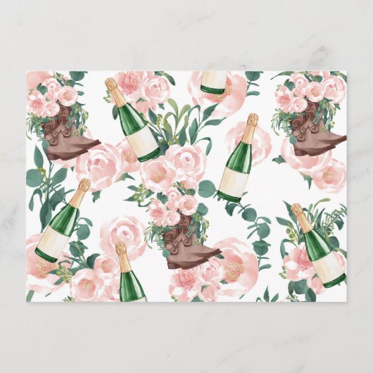 Boots & Bubbly Champagne Floral Advice Kaart (Achterkant)