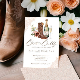 Boots & Bubbly Chic Cowgirl Western Vrijgezellenfe Kaart