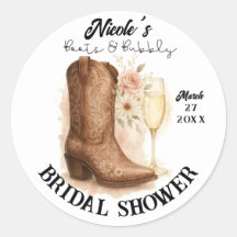 Boots & Bubbly Country Western Boot Bruiloftsborre