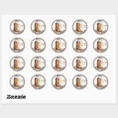 Boots & Bubbly Country Western Boot Vrijgezellenfe Ronde Sticker (Vel)
