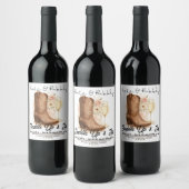 Boots & Bubbly Country Western Boot Vrijgezellenfe Wijn Etiket (Flessen)