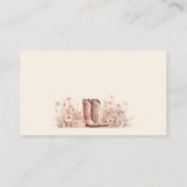 Boots & Bubbly Floral Cowgirl Recept Vrijgezellenf Informatiekaartje (Achterkant)