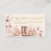 Boots & Bubbly Floral Cowgirl Recept Vrijgezellenf Informatiekaartje (Voorkant)