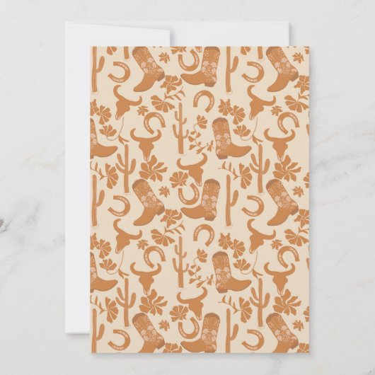 Boots Bubbly Rustic Western Country Vrijgezellenfe Bedankkaart (Achterkant)