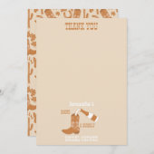 Boots Bubbly Rustic Western Country Vrijgezellenfe Bedankkaart (Voorkant / Achterkant)