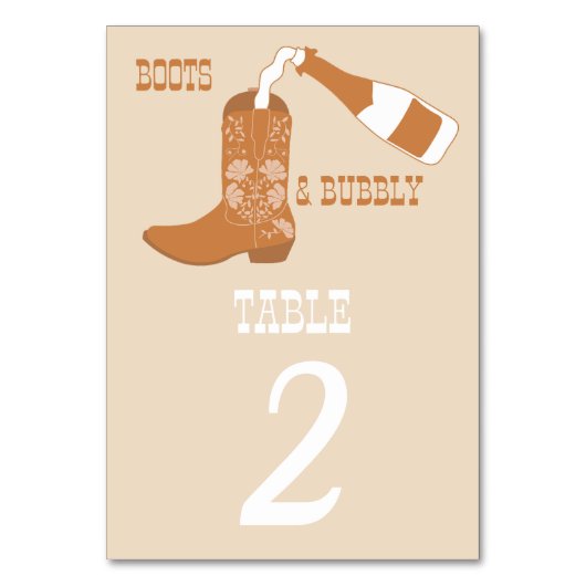 Boots Bubbly Rustic Western Country Vrijgezellenfe Kaart (Voorkant)