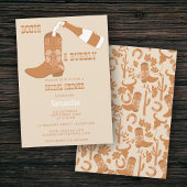 Boots Bubbly Rustic Western Country Vrijgezellenfe Kaart