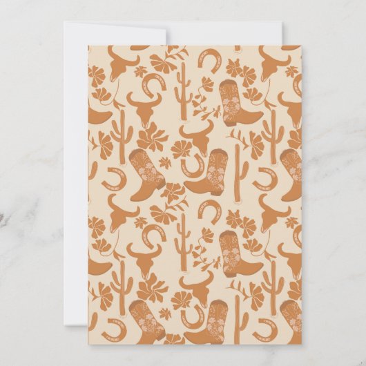 Boots Bubbly Rustic Western Country Vrijgezellenfe Kaart (Achterkant)