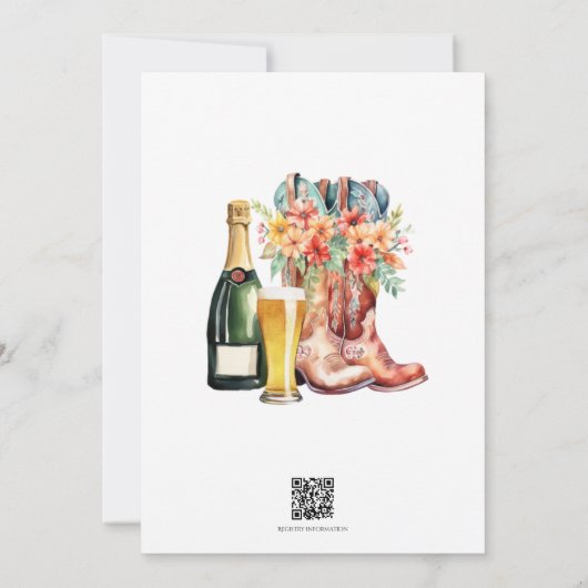 Boots & Bubbly voor de I Do's Kaart (Achterkant)