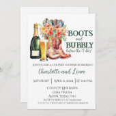 Boots & Bubbly voor de I Do's Kaart (Voorkant / Achterkant)