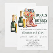 Boots & Bubbly voor de I Do's Kaart (Voorkant / Achterkant)