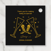 Boots & Bubbly Vrijgezellenfeest Bedankjes Labels (Achterkant)