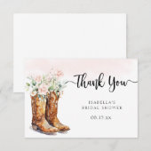 Boots & Bubbly Vrijgezellenfeest bedankpas Bedankkaart (Voorkant / Achterkant)