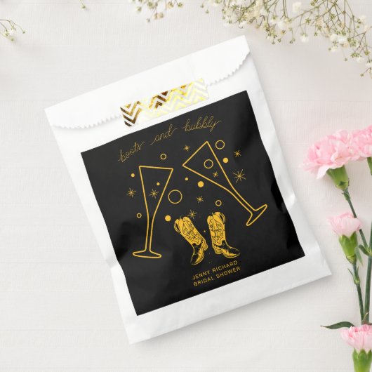 Boots & Bubbly Vrijgezellenfeest Bedankzakje (Gezegeld)