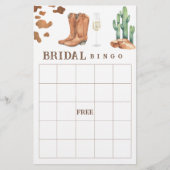 Boots & Bubbly Vrijgezellenfeest bingo spel (Voorkant)