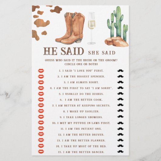 Boots & Bubbly Vrijgezellenfeest Hij zei dat ze sp (Voorkant)