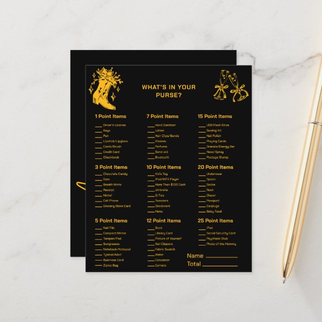 Boots & Bubbly-Wat zit er in je tas Bruids Games (Voorkant / Achterkant in situ)