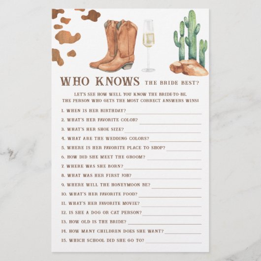 Boots & Bubbly Wie kent de bruid het beste? (Voorkant)