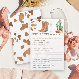 Boots & Bubbly Wie kent de bruid het beste?