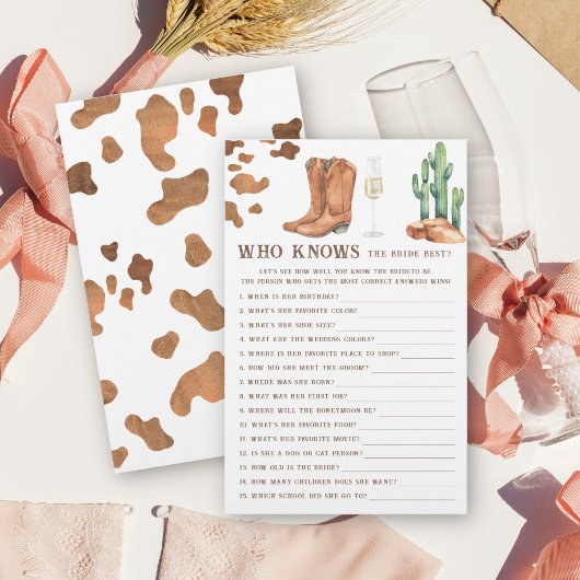 Boots & Bubbly Wie kent de bruid het beste?