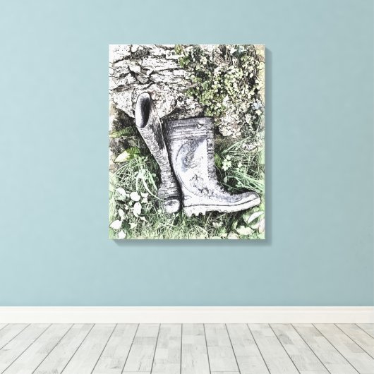 BOOTS CANVAS AFDRUK (Insitu (Houten vloer))