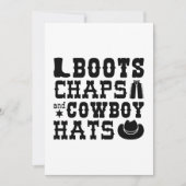 Boots Chaps And Cowboy Hats Bedankkaart (Voorkant)